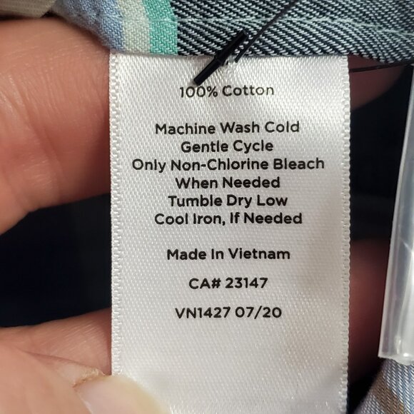 Talbots Women Plaid Button Up Career Top Size 3X Blue Long Sleeve Office Capsule - Picture 5 of 9